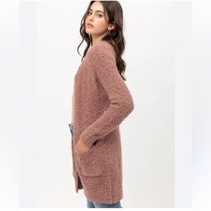 BiBi Women's Pink Cardigan Sweater NWOT